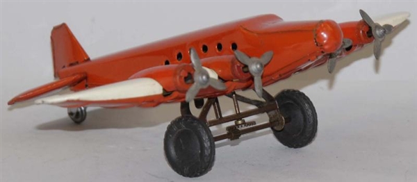 GERMAN TIN LITHO WIND-UP AIRPLANE TOY.            