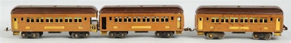 LOT OF 3: LIONEL BABY STATE PASSENGER CARS.       