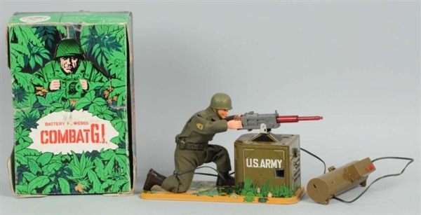 EXTREMELY SCARCE BATTERY-OPERATED COMBAT GI TOY.  