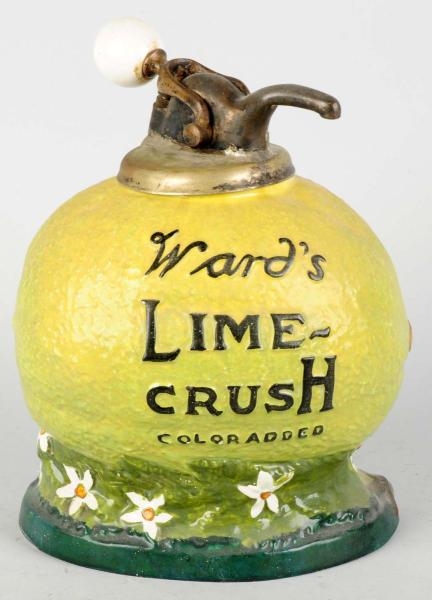 1920S WARDS LIME CRUSH SYRUP DISPENSER.          