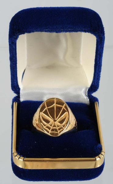 SPIDERMAN GOLD FACE RING.                         