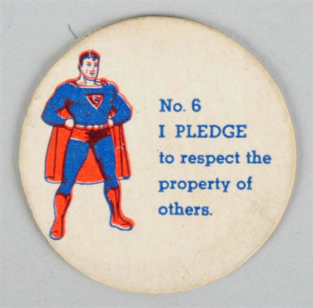 SUPERMAN DEFENSE CLUB BOTTLE LID.                 