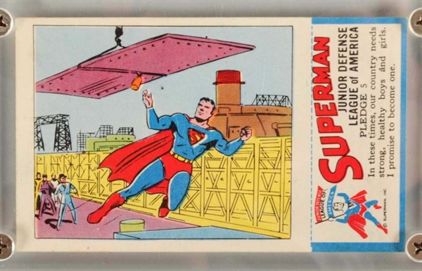 SUPERMAN ADVENTURE CARD WITH STAMPS.              
