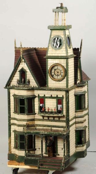 EXCEPTIONAL & RARE AUTOMATED 3-STORY DOLLHOUSE.   