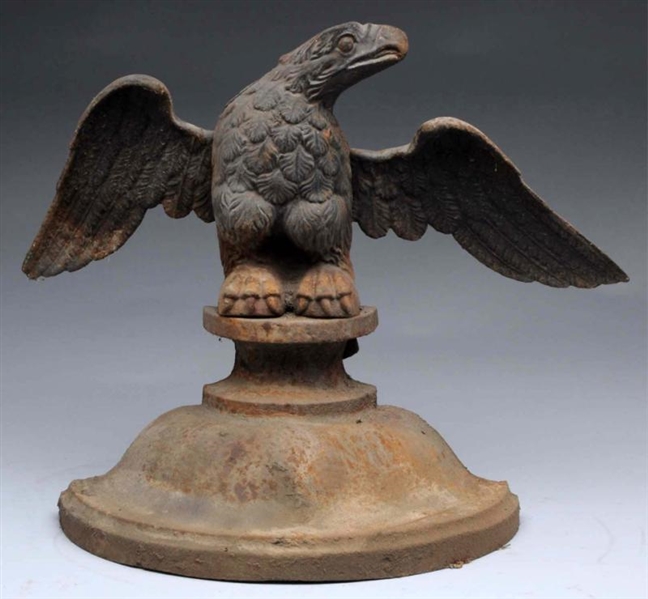 CAST IRON ARCHITECTURAL EAGLE WITH SPREAD WINGS.  