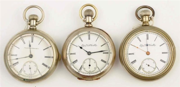 LOT OF 3: POCKET WATCHES.                         