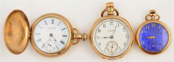 LOT OF 3: POCKET WATCHES.                         