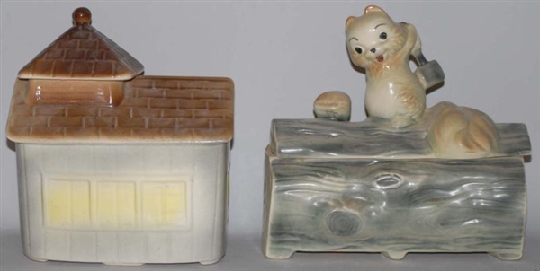 LOT OF 2: ASSORTED COOKIE JARS.                   