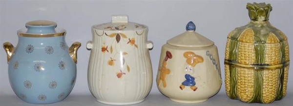 LOT OF 4: ASSORTED COOKIE JARS.                   