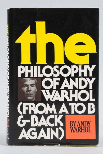 THE PHILOSOPHY OF ANDY WARHOL BOOK.               