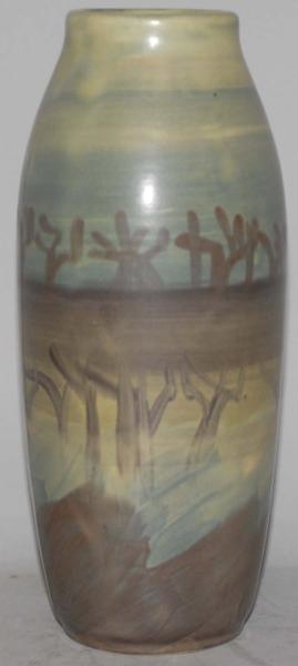 PETER & REED SCENIC VASE.                         