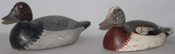 LOT OF 2: PAINTED DUCK DECOYS.                    