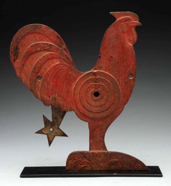 CAST IRON ROOSTER SHOOTING GALLERY TARGET.        