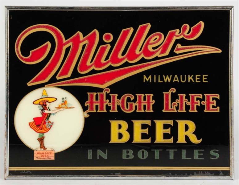 1930S-40S GORGEOUS MILLER BEER LIGHTED SIGN.      