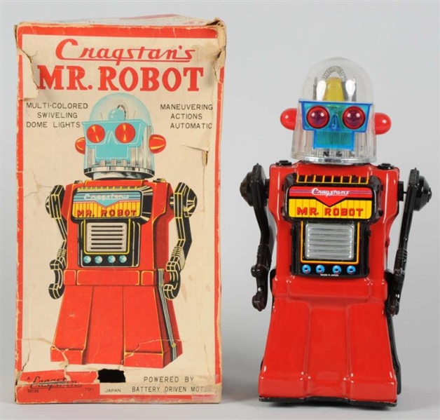 TIN LITHO CRAGSTANS MR. ROBOT IN RED.            