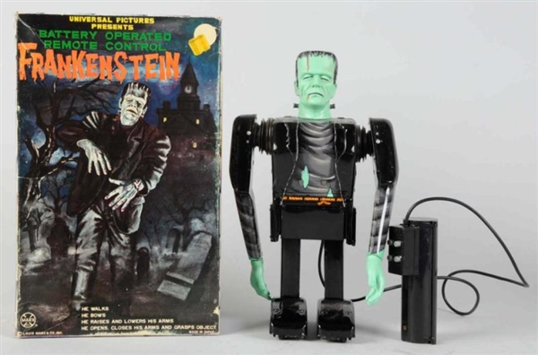 TIN LITHO BATTERY-OPERATED FRANKENSTEIN.          