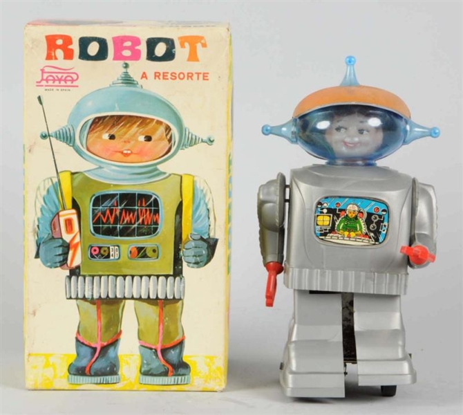 PLASTIC BATTERY-OPERATED & WIND-UP ROBOT.         