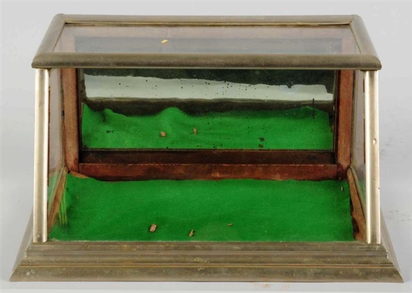 SMALL GLASS COUNTRY STORE DISPLAY CASE.           