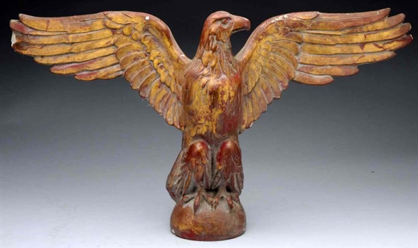 GOLD PAINTED FIGURAL EAGLE.                       