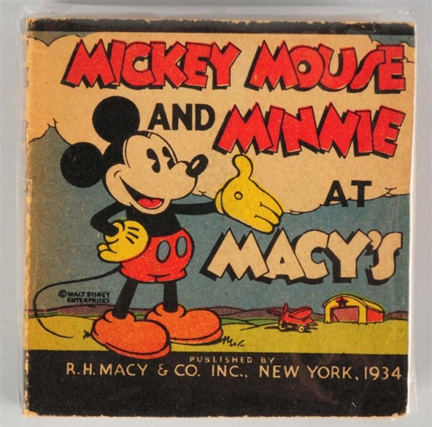 1934 MICKEY MOUSE & MINNIE AT MACYS BOOK.        