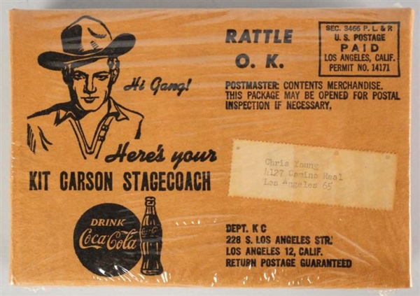 KIT CARSON BOXED STAGECOACH.                      