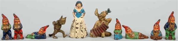 LOT OF 10: EARLY CAST IRON FIGURES.               