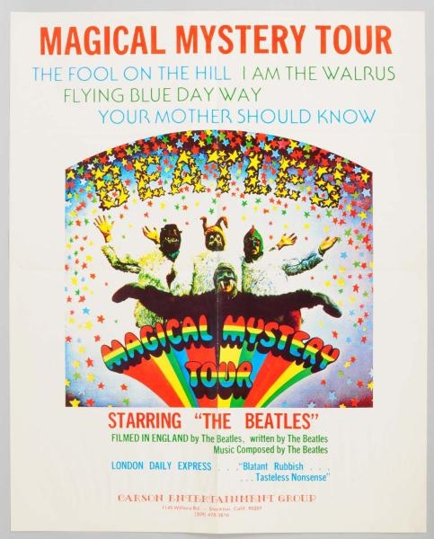 MAGICAL MYSTERY TOUR POSTER FEATURING BEATLES.    