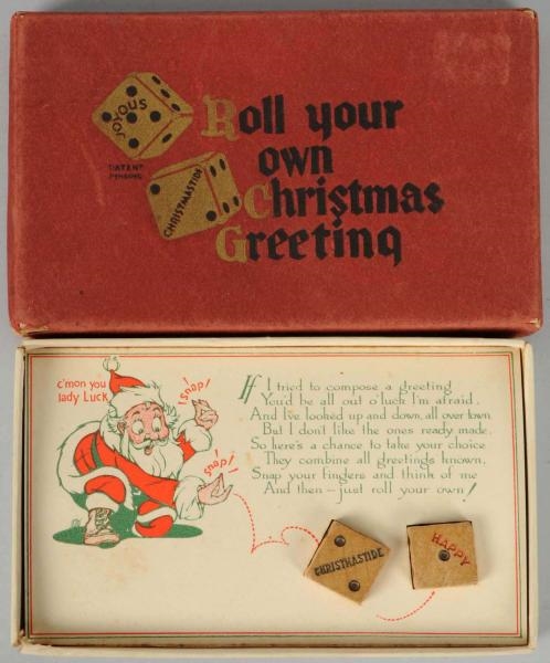 ROLL YOUR OWN CHRISTMAS GREETING GAME.            