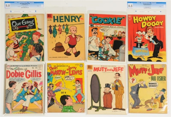 LOT OF 8: ASSORTED 1950S FUNNY COMIC BOOKS.       