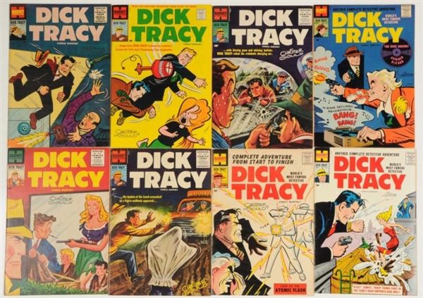 LOT OF 8: 1950S DICK TRACY COMIC BOOKS.           