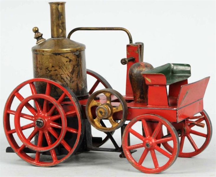 EARLY GERMAN LIVE STEAM FIRE PUMPER TOY.          