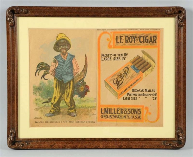 1901 LEROY CIGARS COLORFUL AD.                    