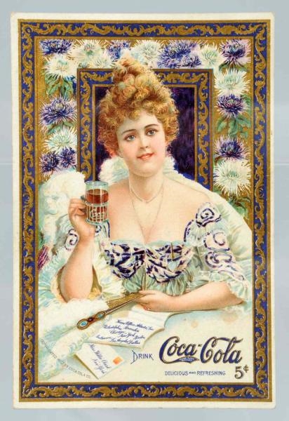 1903 COCA-COLA HILDA CLARK MENU CARD.             