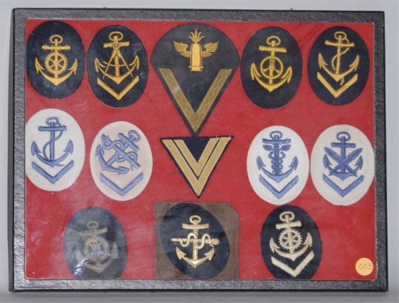 LOT OF 13: NAVAL MILITARY PATCHES.                