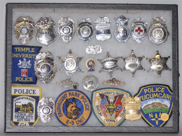 POLICE, SHERIFF & MARSHAL BADGES & PATCHES.       
