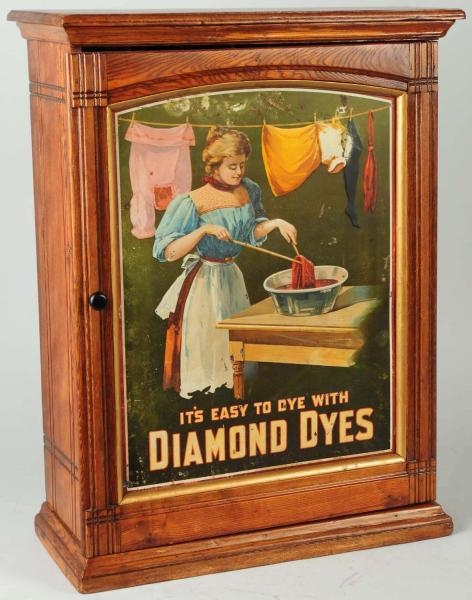 WASHER WOMAN DIAMOND DYES CABINET.                