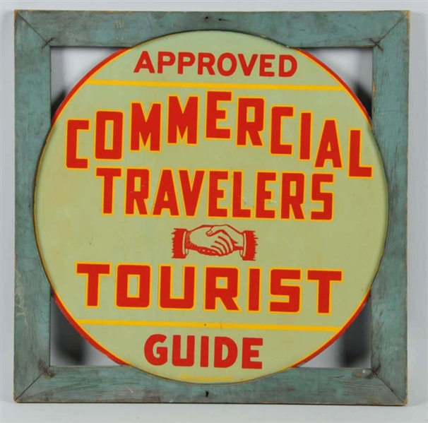 COMMERCIAL TRAVELERS TOURIST SIGN.                