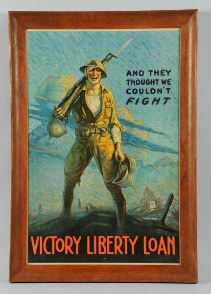 WWI VICTORY LIBERTY LOAN PAPER POSTER.            
