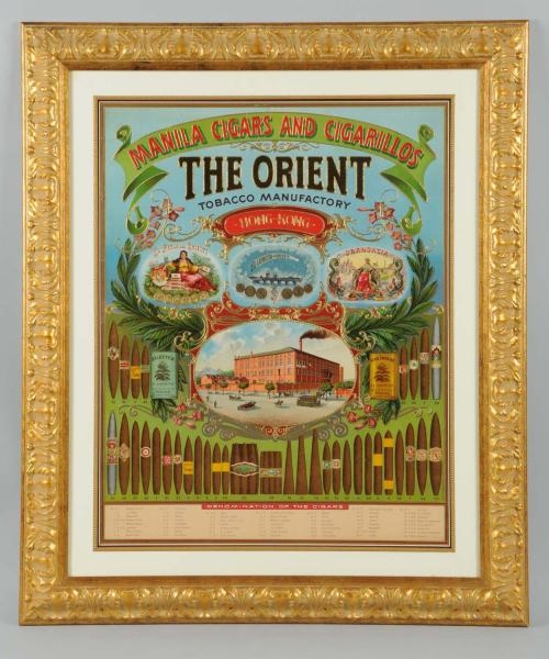 THE ORIENT CIGARS PAPER SIGN.                     