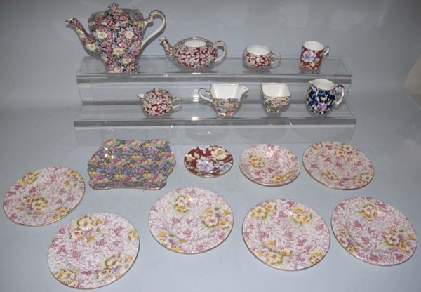 LOT OF 17: ROYAL WINTON CHINTZ WARE PIECES.       