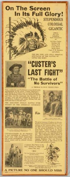 DOUBLE-SIDED “CUSTER’S LAST FIGHT” FRAMED POSTER. 