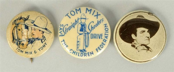 LOT OF 3: TOM MIX ITEMS.                          