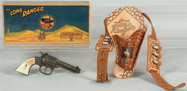LONE RANGER CAP GUN & HOLSTER IN BOX.             