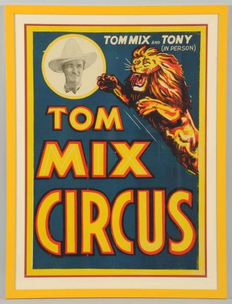 TOM MIX CIRCUS POSTER.                            