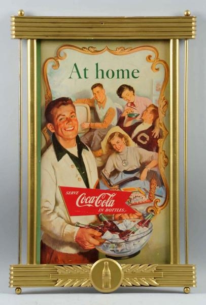 1953 COCA-COLA 2-SIDED SMALL VERTICAL POSTER.     