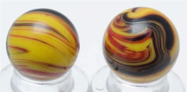 LOT OF 2: CHRISTENSEN AGATE OPAQUE MARBLES.       
