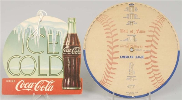 1960 COCA-COLA BASEBALL STATS WHEEL & FAN PULL.   