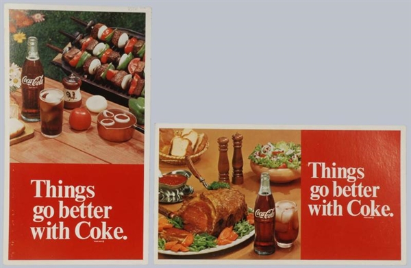 LOT OF 2: 2-SIDED COCA-COLA 1960S POSTERS.        