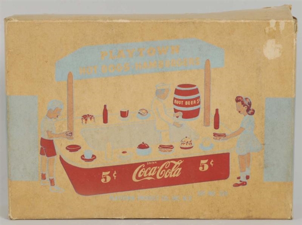 1950S COCA-COLA PLAYTOWN TOY & BOX.               