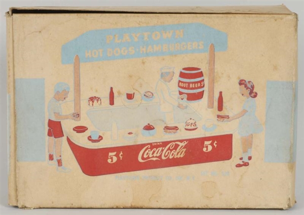 1950S COCA-COLA PLAYTOWN TOY & BOX.               